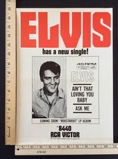 Rare Original VTG 1964 Elvis Presley RCA VICTOR Poster Style Music Ad Art Print