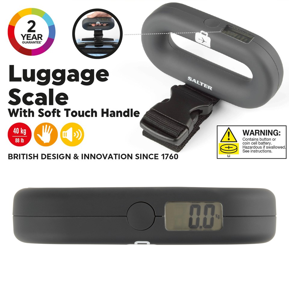 Salter Luggage Scale Compact Handheld Portable Suitcase Weigh for