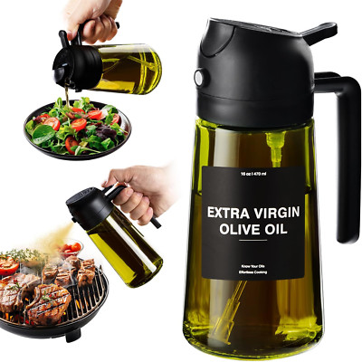 CXINYI - 16Oz/470Ml Olive Oil Dispenser for Kitchen with Stickers - 2 in 1 Olive