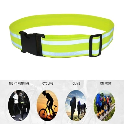 THB RICHTER Reflektierender Gürtel Reflektorband Reflektorgurt Kofferband Neongelb Jogging
