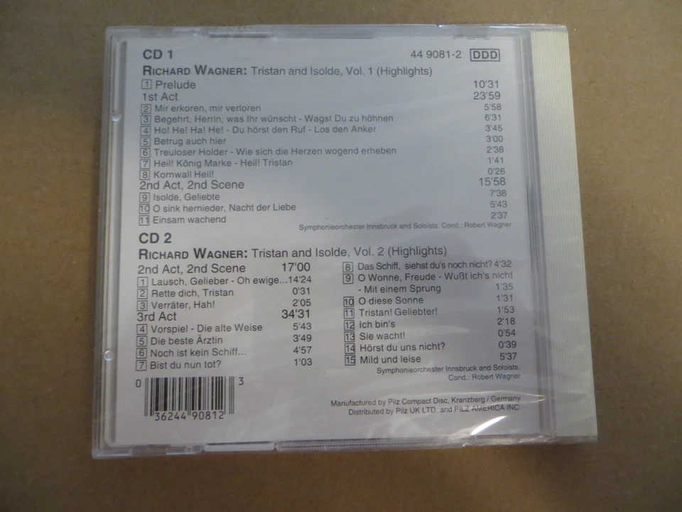 Symphonieorchester Innsbruck & Soloists – Wagner: Tristan & Isolde BRAND NEW CD - Image 2 of 2