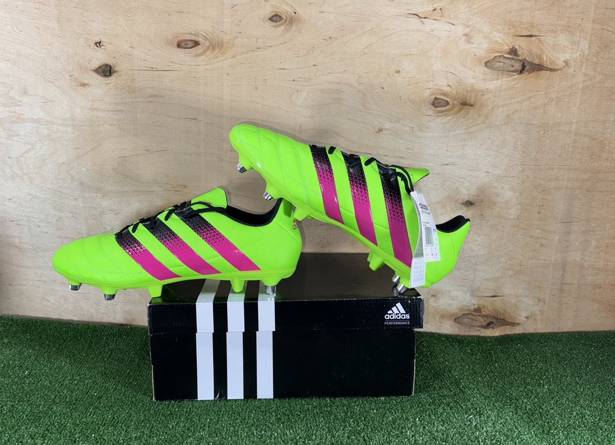 Adidas Ace 16.3 SG Leather S75736 Green boots Cleats mens Football