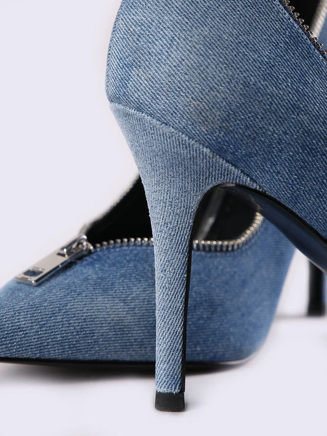 D- Elisah Zip Diesel Women's Exquisette shoes In Indigo Blue - Image 4 of 4