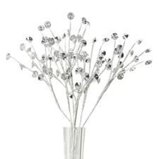 Factory Direct Craft Silver Diamond Rhinestone Sprays | Set of 6