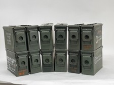 30 Cal Metal Ammo Can Military Steel Box Ammo Storage - Used - 12 Pack