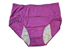 Purple Nylon Blend Brief Period Underwear for Women - 3XL 16-18 