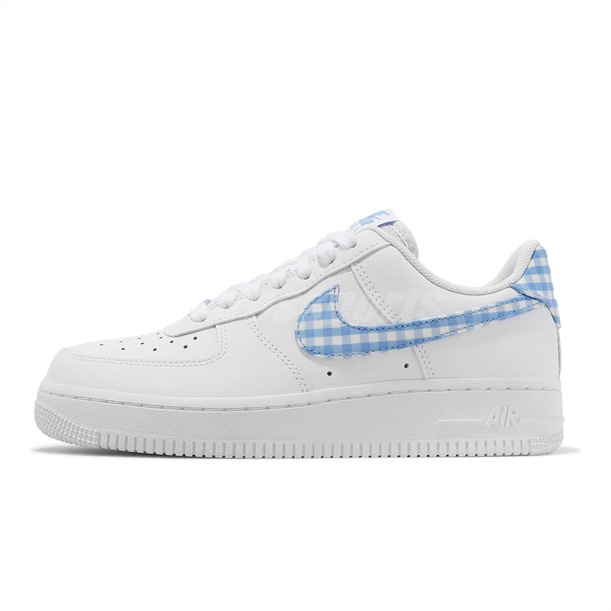 Nike Wmns Air Force 1 07 ESS Trend AF1 University Blue Gingham Women  DZ2784-100