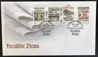 AUSTRALIA - 2013  HEADLINE NEWS SELF ADHESIVE FDC SG 4034-7