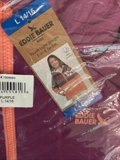 NWT Eddie Bauer Girls Jacket 3-in-1 Purple Orange Desert Flower Size L 14/16 New