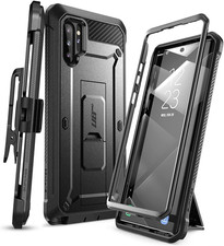 for Samsung Galaxy Note 10 plus Case with Built-In Kickstand, Black