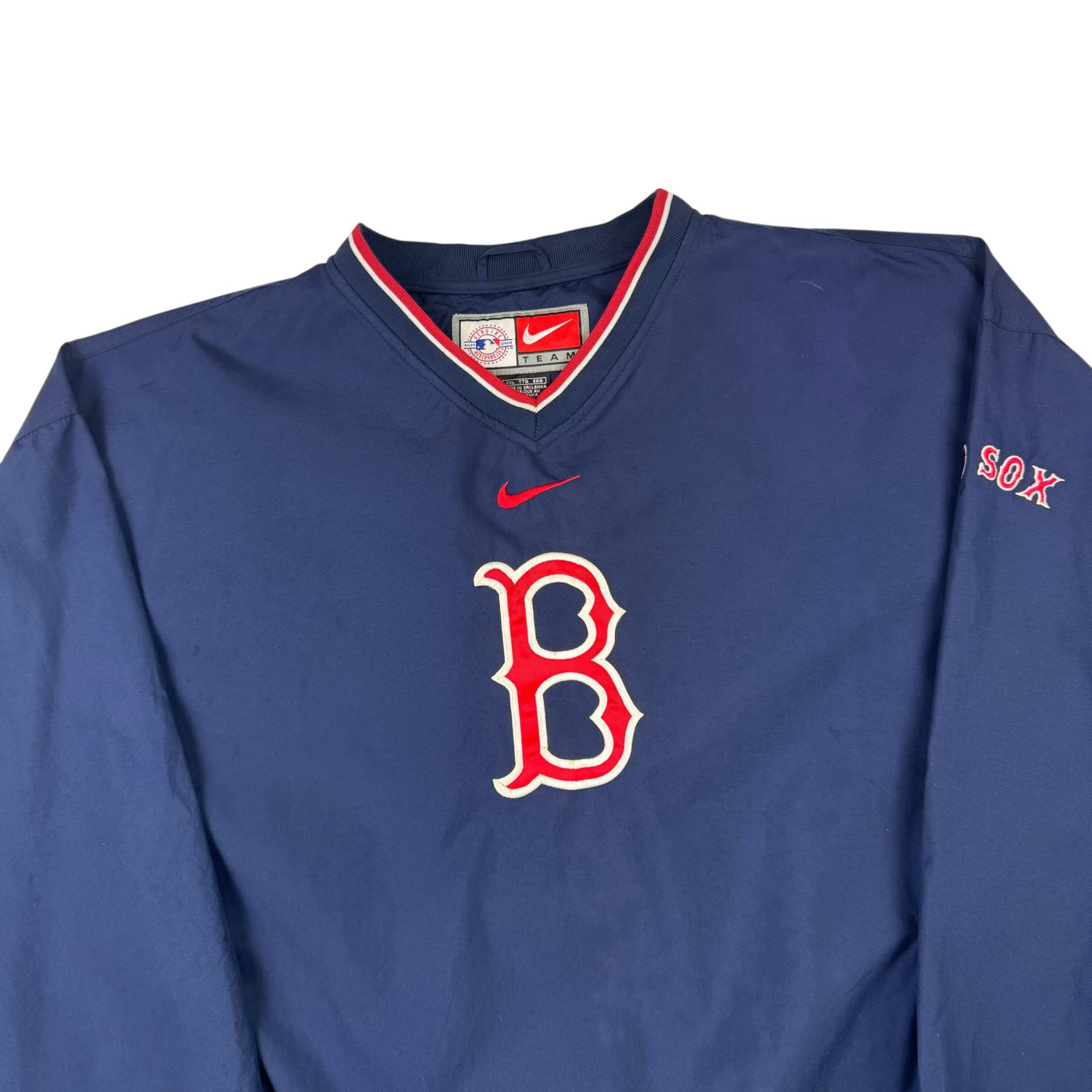 Nike Men's XX-Large Boston Red Sox MLB Pullover Track Jacket Navy Red Vintage image 3