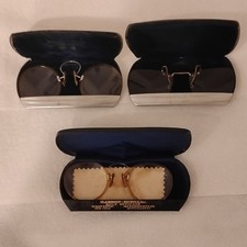 CLAIRMONT-NICHOLS Lot of 3 Gold Metal Round Pince-Nez Eyeglasses Edwardian Style
