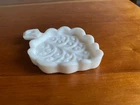 Vintage Imperial Glass Milk Glass Trivet Style Decorative Ashtray or Spoon rest