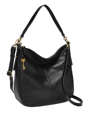 FOSSIL Jolie Hobo Schultertasche Umhängetasche Tasche Black Schwarz Neu