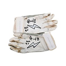 Oswaldo Cabrera Autographed Signed Bruce Bolt White Game Used Gloves (CX Auth)