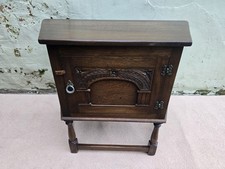 Wood Bros Old Charm Oak  Cupboard Hall Table Original Condition 