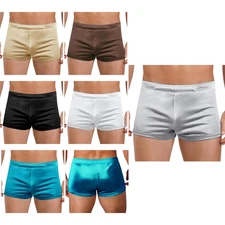 Men hiny Sparkle Boxer Briefs Trunks Hot Pants Swim Shorts Swimsuit Underwear