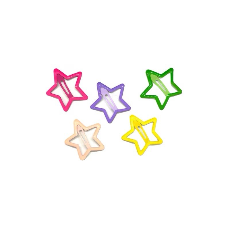 Random Star Hair Clips Set of 2 - Assorted Styles