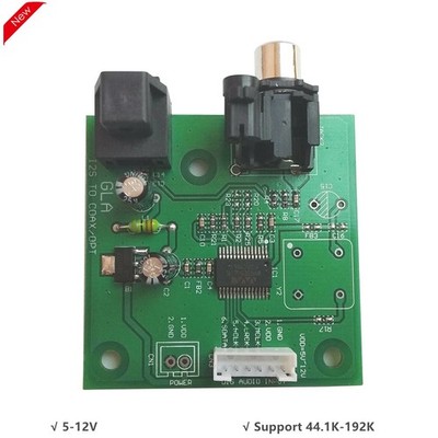 Audio Board I2S Input To SPDIF Coaxial Output Optical Output Support 44.1K-192K 
