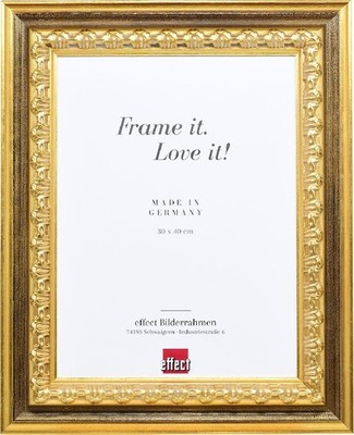 Effect Holz-Bilderrahmen Profil 80 Gold 20x30 cm Klarglas