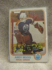1981-82 O Pee Chee # 120 Andy Moog Autograph Signed Card Rookie Edmonton Oilers. rookie card picture
