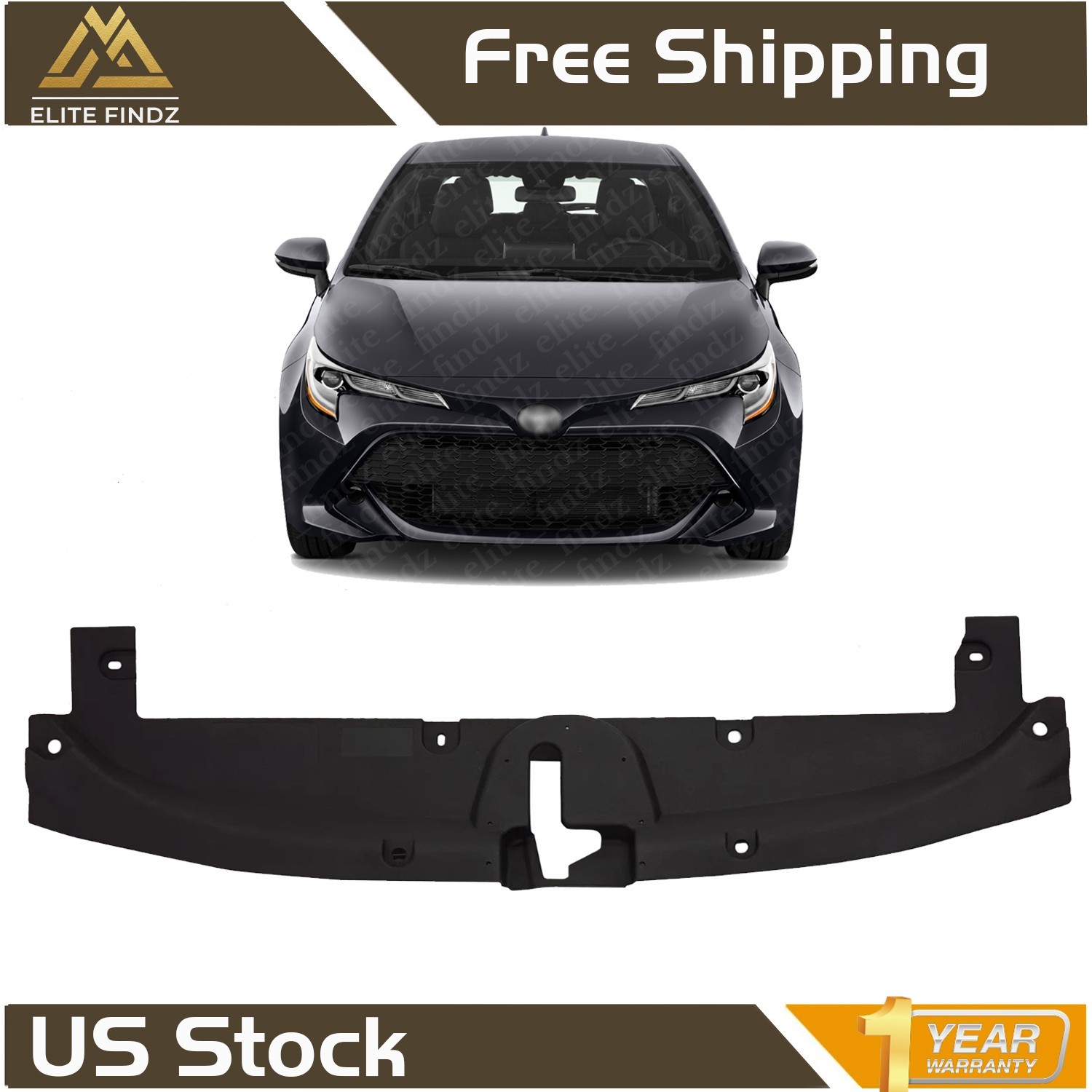 NEW Radiator Support Cover Upper For 2019-2021 Toyota Corolla