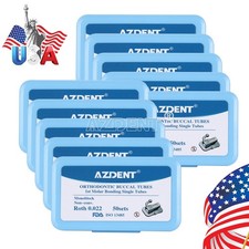 US 50Sets Dental AZDENT Orthodontic 1st Molar Buccal Tubes MIM Roth.022 Bondable