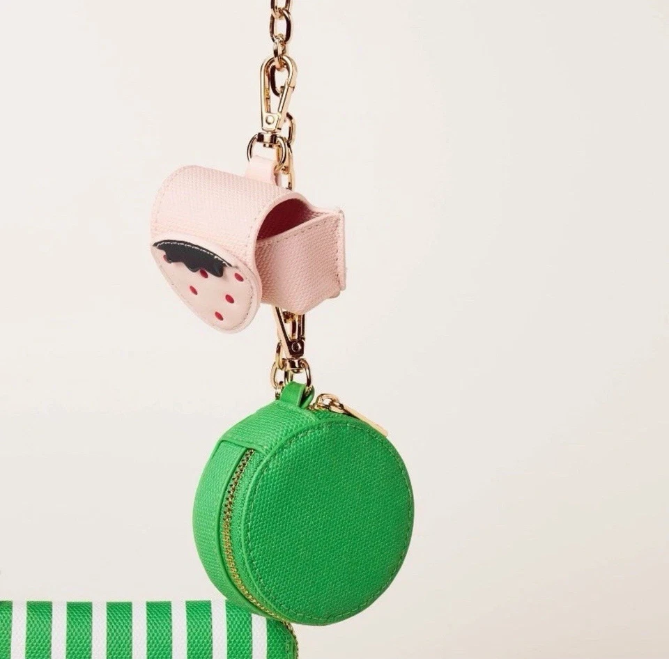 Mini Bandolera Target X Kate Spade Rayas Verde/Blanco Monedero Estuche para Auriculares Foto 4 de 4