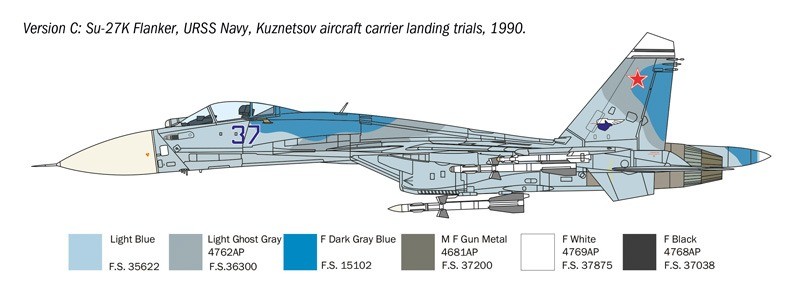 Sukhoi Su-27D Sea Flanker Italeri maquette avion de chasse miniature kit plastique à monter 1/72