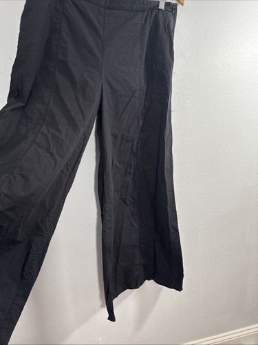 Edas Palazzo Pants Womens XL Black Wide Leg Baggy Minimalist Made in Italy - Picture 3 of 10