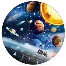 Planets and Space 1000 Piece Round Jigsaw Puzzle Solar System Galaxy Art