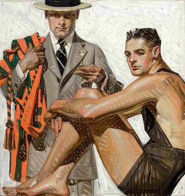 Joseph Christian Leyendecker - Record Time Cool Summer Comfort Kuppenheimer Ad