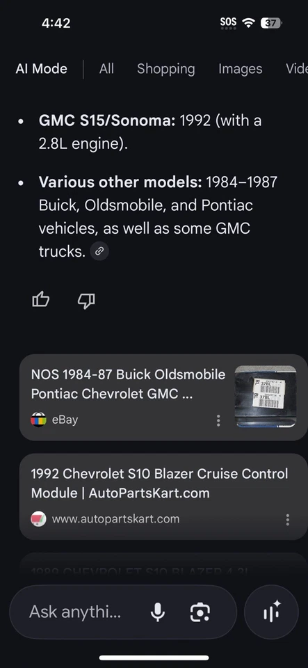 New OEM GM 25074714 Cruise Control Module Fits Chevy Blazer 1984-92 GMC Sonoma - Image 3 of 4