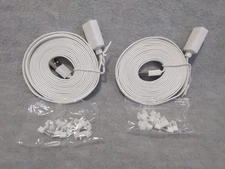 2 Pack Power Extension Cable 10ft USB Flat Camera Charger Cord Wyze Compatible