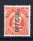 New Zealand 1910-16 Officials - King Edward VII - 1/- Vermilion HM (SG O77)