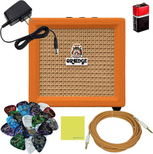 Orange Amps Crush Mini 3W Guitar Amp Combo Set - Portable Mini Amplifier, Power