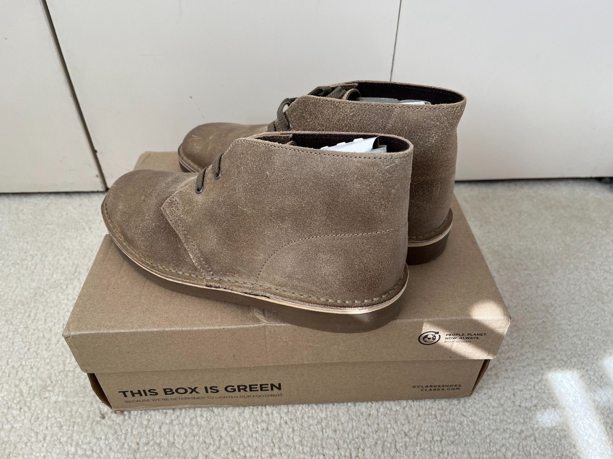 CLARKS BUSHACRE 2 TAUPE DISTRESSED US MEN 10 for sale online  display picture 3