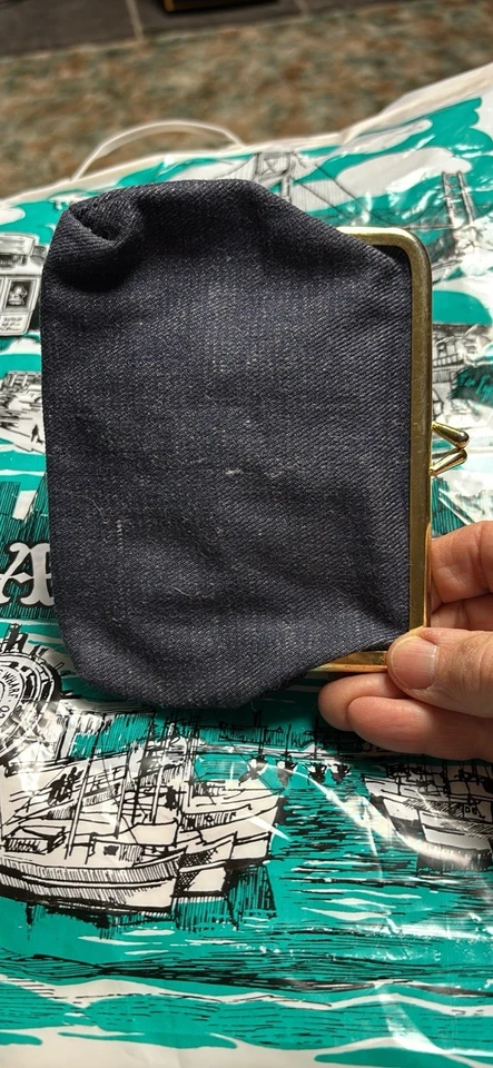 Комплект из 2 винтажных джинсовых клатчей San Francisco кошелек для монет, пластиковая сумка для покупок - Изображение 4 из 4