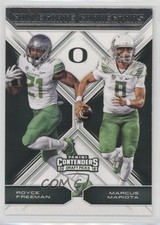2018 Panini Contenders Draft Picks Royce Freeman Marcus Mariota #18 0c4