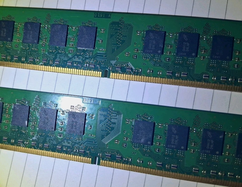 LENOVO (2) 2GB RAM PC2 6400U NON ECC DIMM Memory Module 41X1081 - Tested 4GB - Image 3 of 4