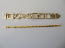 L OT  1 Montre Femme EVE MON CROIS + 1 Bracelet  YVES CAMANI Plaqué Or. NEUF