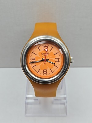 Speedo Orange Silicone Strap Analog Watch 3ATM WaterResistant New Battery Unisex
