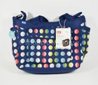 NEW Built Go Go Diaper Tote Neoprene Insulating Baby Bag Navy Dot