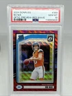2024 Donruss Rated Rookie Bo Nix #369 Optic Preview Red Wave Prizm (RC) PSA-10