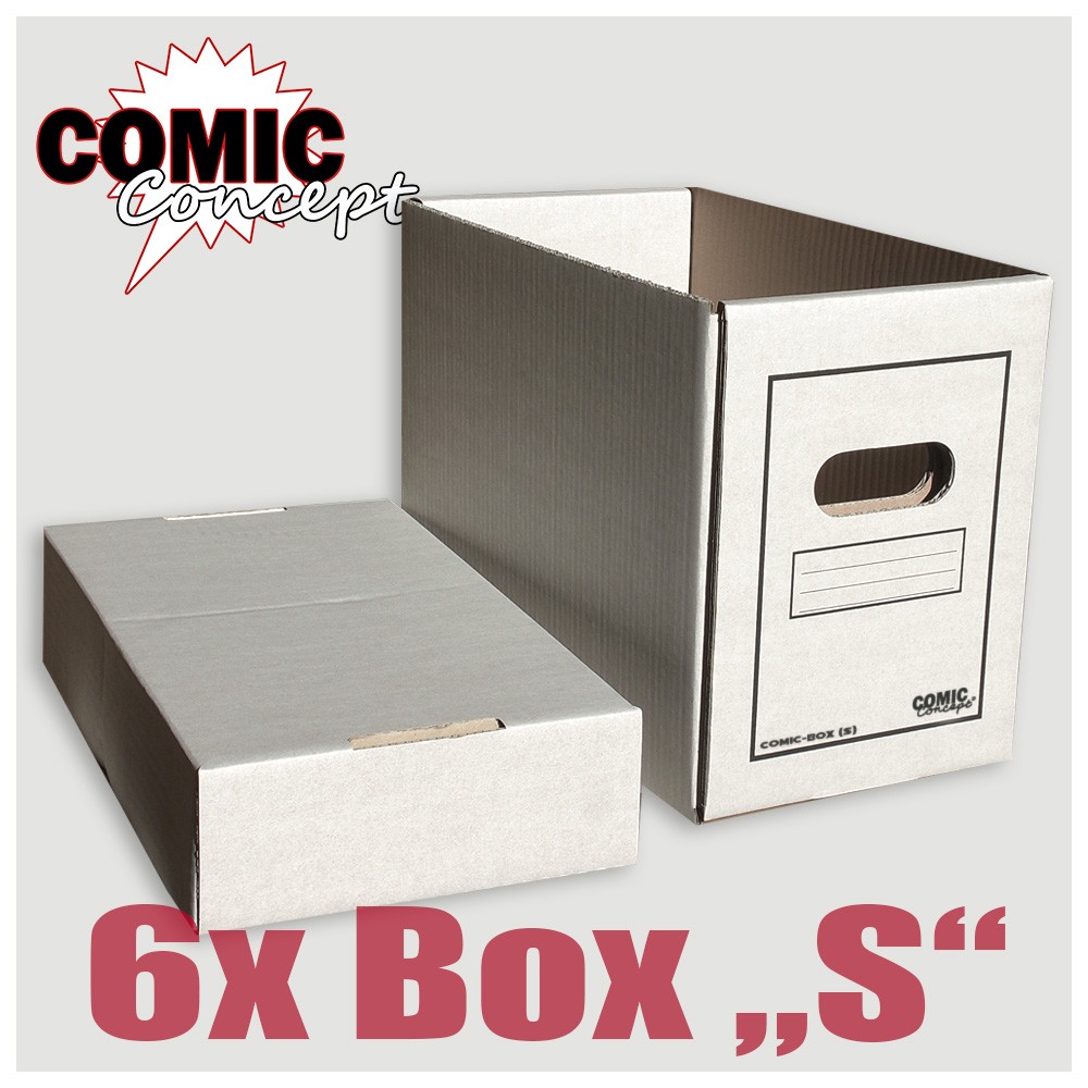 Comic Concept 6x Comic Box con coperchio impilabile