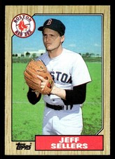 1987 Topps #12 Jeff Sellers Rookie Card Boston Red Sox. rookie card picture