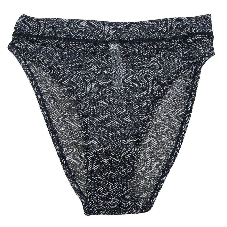 Steve Madden Black Marble Thong Panties Intimates Underwear Sz M / #8143 - Image 4 of 4