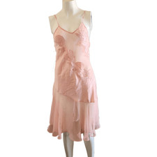 Victorias Secret pink blush small vintage '90s lingerie dress floral sheer tulip