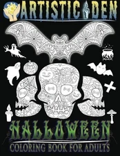 HALLOWEEN COLORING BOOK FOR ADULTS: UNIQUE HALLOWEEN By Artistic Den *BRAND NEW*