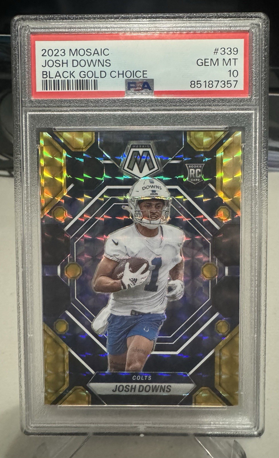 Josh Downs Panini Mosaic #339 Black Gold Choice